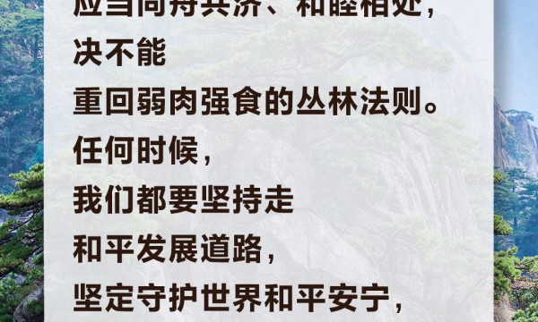 习言道｜和平、发展、合作、共赢的时代潮流不可阻挡