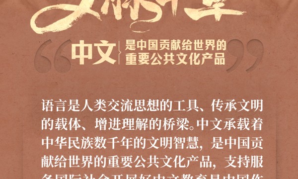 文脉华章|中文是中国贡献给世界的重要公共文化产品